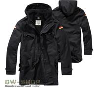 PARKA BRANDIT EJÉRCITO ALEMÁN CON FORRO Y BANDERAS BW PARKA DE CAMPO PARKA CH...