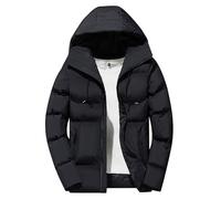 Parka de invierno para hombre, chaqueta cálida a prueba de viento, chaqueta de invierno holgada, talla grande, chaqueta de plumón con capucha, chaqueta de entretiempo para exteriores, chaqueta de