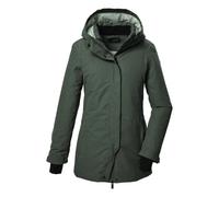 killtec Mujer Parka funcional/parka con capucha KOW 93 WMN PKR, grüngrau, 42, 41817-000