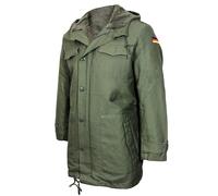 Parka del ejército alemán verde oliva con forro - Abrigo de invierno...
