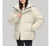 Parka Invierno Unisex Impermeable Capucha Acolchada | Impermeable, capucha ajustable, acolchado, ideal invierno, protección total(White L)