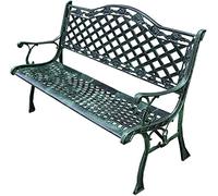 Parkbank, Terraza, Gartenbank, Hinterhofbänke, Outdoor-Park-Gartenbank, Terrassenbänke, Metallgusseisenbänke Sind korrosionsbeständige, rostfreie, Retro-geschnitzte dekorative 2-Sitzer-Bank