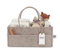Parker Baby Co. Organizador de pañales - Contenedor de almacenamiento para guardería y organizador de coche para pañales y toallitas húmedas para bebé, avena, grande