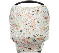 Parker Baby - Funda para asiento de coche 4 en 1 para niñas, toldo elástico para asiento de coche, funda de lactancia, funda para carrito de comestibles, funda para silla alta, "Bloom"