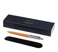 PARKER - Bolígrafo Jotter con bolsa de terciopelo en caja de regalo, tinta negra (naranja)