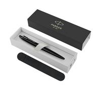 Parker Bolígrafo Jotter XL | Negro mate monocromático | Punta media | Tinta azul | Caja de regalo con estuche de terciopelo