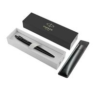 Parker Bolígrafo Jotter XL | Negro mate monocromático | Punta media | Tinta azul | Caja de regalo y estuche negro con logotipo en relieve