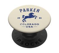 Parker Colorado USA - Caballo Ecuestre Envejecido, diseño Envejecido PopSockets PopGrip Adhesivo