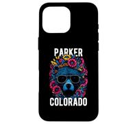 Parker Colorado USA - Oso divertido con diseño de flores Carcasa para iPhone 16 Pro Max