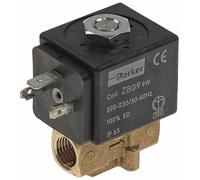 Parker - Electroválvula para cafetera Expobar Markus, Elen, G-10, diamante, Monroc, conector de 1/4", salida 1/4", 2 vías, 10 bar, 0 bar