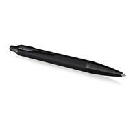 PARKER IM bolígrafo | Negro mate con adornos negros | Punta mediana con recambio de tinta azul | Estuche de regalo