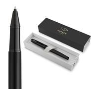 Parker – Bolígrafo roller IM – Negro mate, punta fina, recambio tinta negra, estuche de regalo