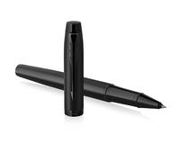 Parker IM bolígrafo roller | Negro mate con adornos negros | Punta fina con recambio de tinta negra | Estuche de regalo