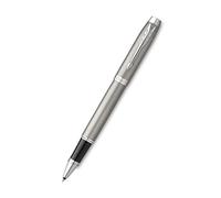 Parker Bolígrafo roller IM – acero inox., cromados, punta fina, tinta negra, caja regalo