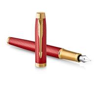 Parker IM - Bolígrafo Roller, Blíster Paquete, color Acero (Brushed Metal Golden trim)
