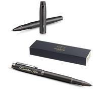 PARKER IM Professionals - Bolígrafo de punta redonda monocromática con grabado, bolígrafo premium, caja de regalo, mina negra, regalo personalizado, nombres, cumpleaños (bronce)