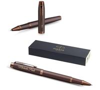 Parker IM Professionals Monochrome - Bolígrafo de tinta líquida con grabado | Lápiz premium | Caja de regalo | Mina negra | Regalo personalizado | Nombres | Cumpleaños (Burgundy)