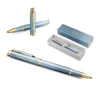 Parker IM Rituals - Bolígrafo de punta redonda con grabado, color verde turquesa