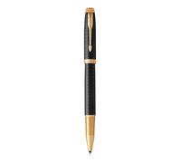 Parker IM Rollerball Pen, Premium Black and Gold with Fine Point Black Ink Refil