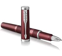 Parker Ingenuity - Bolígrafo de metal de alta calidad, color rojo oscuro, tinta negra, en caja de regalo, se adapta al estilo de escritura a mano