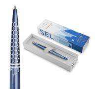 Bolígrafo Parker Jotter | Edición Especial | Azul Seúl con Detalles Cromados | Punta Media | Tinta Azul | Estuche de Regalo