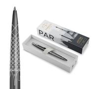 Parker Jotter Bolígrafo | Edición Especial | Gris París con borde cromado | Punta media | Tinta azul | Estuche de regalo