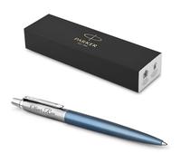 PARKER Jotter Core Reciclado con grabado, bolígrafo premium | caja de regalo | mina azul o negra | regalo personalizado | nombre | cumpleaños (Waterloo Blue C.C.)