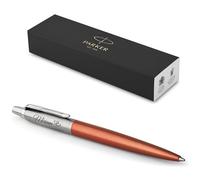 PARKER Jotter Core reciclado con grabado, bolígrafo premium, caja de regalo, recarga azul o negra, regalo personalizado, nombre, cumpleaños (Chelsea naranja C.C.)