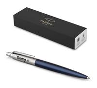 Parker Jotter Core Recycled con grabado | Bolígrafo premium | Caja de regalo | Mina azul o negra | Regalo personalizado | Nombres | Cumpleaños (Azul Real C.C.)