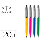 Parker Jotter Originals Años 90 Bolígrafo Lote 20 Unidades Colores Surtidos Tinta Azul Cuerpo Plástico Retro Clip Flecha Francia