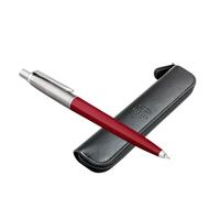 Parker Jotter Originals - Bolígrafo rojo + estuche negro, escritura suave, tinta QuinkFlow, set de regalo, diseño retro