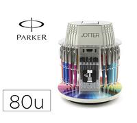 Parker Jotter Originals Expositor Carrousel Bolígrafos con 40 Unidades Colores Surtidos + 40 Recambios