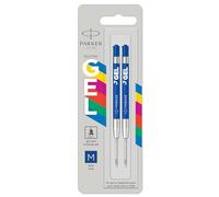 Parker Jotter Originals recambios de tinta de gel | Recambios de tinta de gel azul | punta mediana (0,7 mm) | 2 unidades