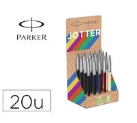 Parker Jotter Originals Reciclados - Expositor 20 uds, Colores Clásicos 2190110