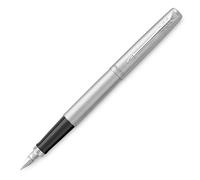 Parker Jotter pluma estilográfica, cuerpo de acero inoxidable con adorno cromado