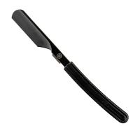 Parker Maquinilla de afeitar recta Director Black, no plegable, de estilo japonés, con brazo de acero inoxidable, protector de hoja y mango ergonómico antideslizante. Ideal para profesionales. Incluye
