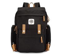 Parker - Mochila para pañales para bebé, bolsa de pañales grande con bolsillos aislados, correas para cochecito y cambiador - "Birch Bag", Negro -, L, Bolsa de pañales grande con bolsillos aislados,