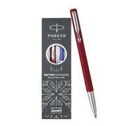 Parker Moments Vector Standard Chrome Trim Roller Bolígrafo (Rojo)