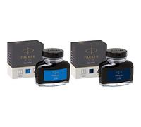 Parker Quink Bote de tinta 57ml azul real lavable - Envase de 1 & 723531 - Tintero, color azul y negro, modelo surtido, 1 unidad