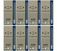 Parker Quink - Cartuchos de tinta (8 paquetes = 40 cartuchos), color negro