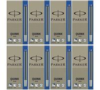 Parker Quink - Cartuchos de tinta (gran capacidad, 8 paquetes = 40 cartuchos), color azul
