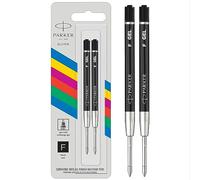 Parker QUINK recambio de tinta de gel | punta fina (0,5 mm) | negro | paquete de 2