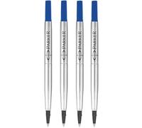 Parker Quink - Recambio de tinta para bolígrafo de punta media (0,7 mm, tinta azul, 4 unidades)