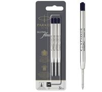 PARKER QUINKflow Recambios de tinta para bolígrafos | punta mediana | tinta negra | paquete de 3