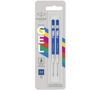 Parker Recambios de tinta de gel Jotter Originals – azul, punta mediana 0,7 mm, 2 unidades