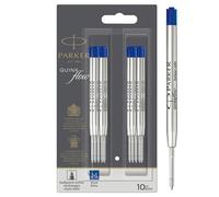 Parker Recambios de tinta para bolígrafos | punta mediana | tinta azul | paquete de 10