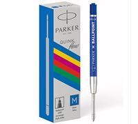 Parker Recambios de tinta para bolígrafos | punta mediana | tinta azul | paquete de 20