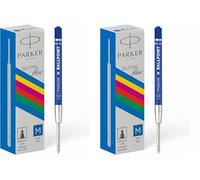 Parker Recambios de tinta para bolígrafos | punta mediana | tinta azul | paquete de 40