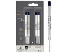 Parker Pens – Recambios de tinta para bolígrafos, punta mediana, tinta negra, paquete de 10