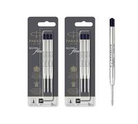 Parker Recambios para bolígrafo | Punta media | Tinta negra QUINKflow | 3 unidades - Juego de 2